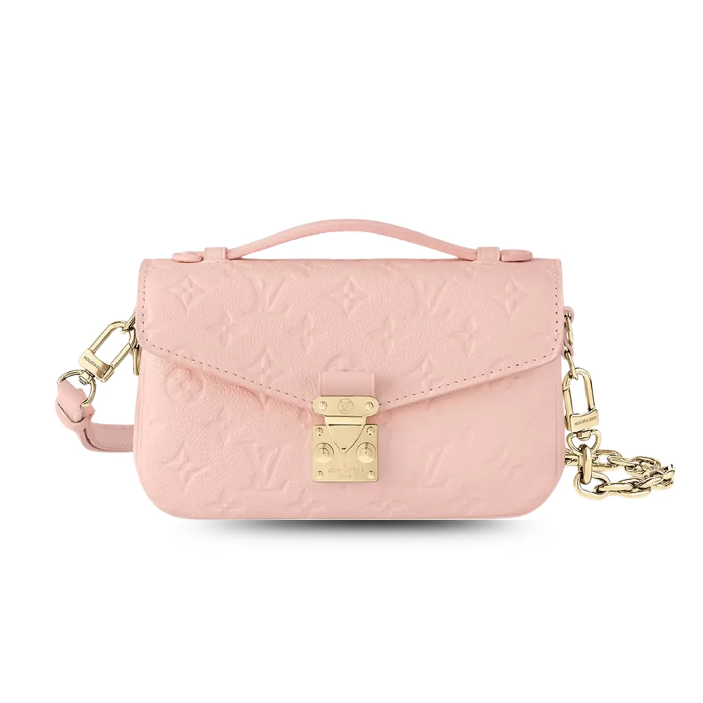 Louis Vuitton Pochette Metis East West Shoulder Bag in Pink Gold Hardware
