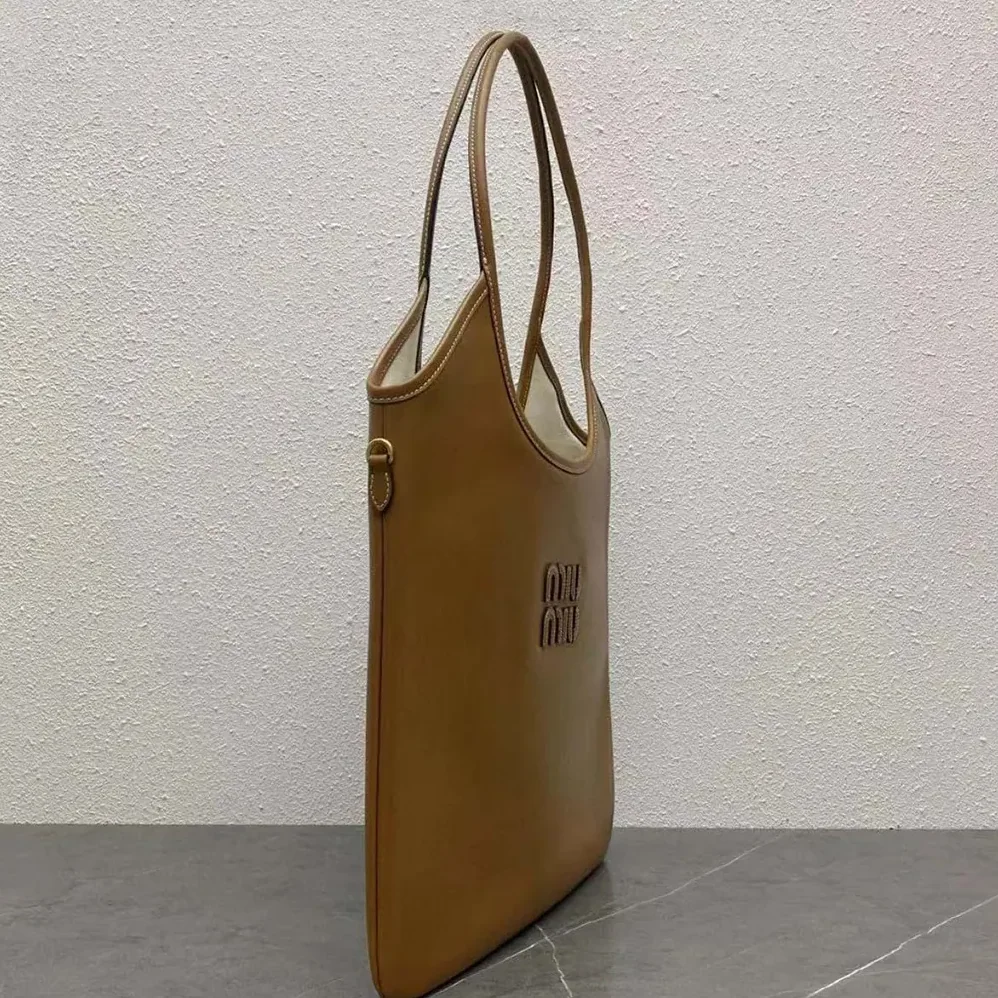 Miu Miu IVY Leather Bag-Brown 5BG231_2CRW_F0046_V_MLN for Women Miu Miu IVY Leather Bag-Brown 5BG231_2CRW_F0046_V_MLN for Women