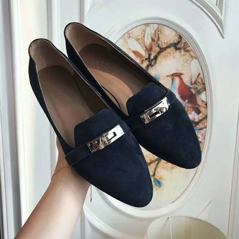 Hermes Shoes Pegase Ballerina for Women in Navy Hermes Shoes Pegase Ballerina for Women in Navy