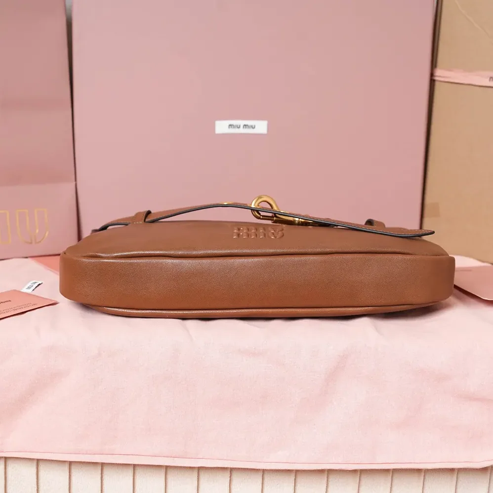 Miu Miu Aventure Nappa Leather Bag for Women in Brown