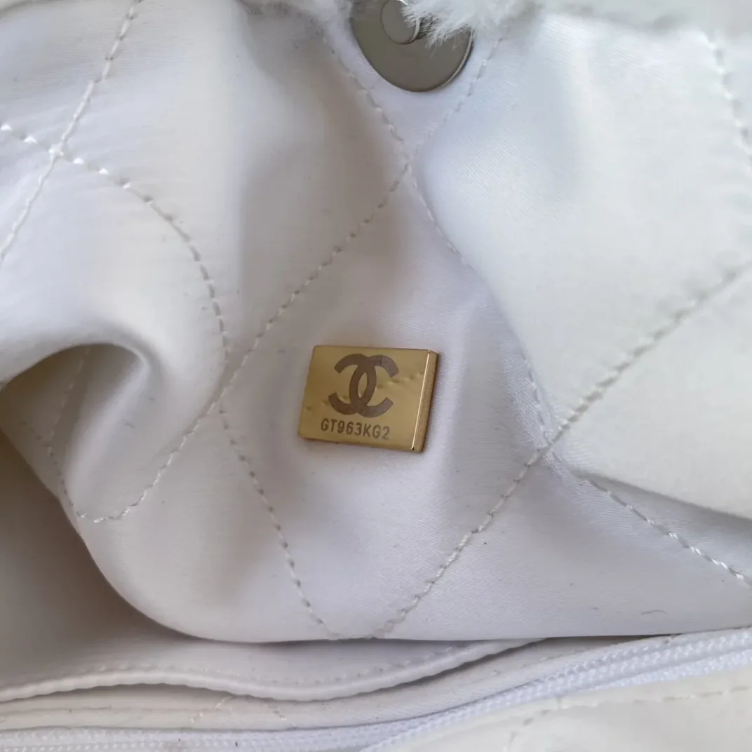 Chanel Large Backpack in White Silver Hardware Chanel Large Backpack in White Silver Hardware