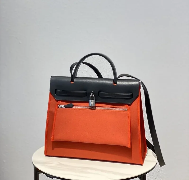 Hermes Herbag Zip Bag Red, Silver Toned Hardware Bag Hermes Herbag Zip Bag Red, Silver Toned Hardware Bag