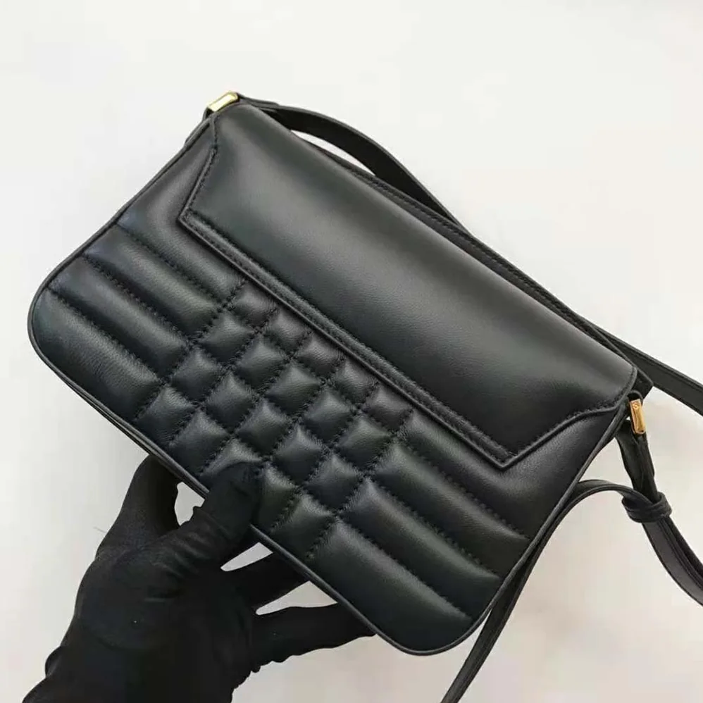 Burberry Quilted Leather Catherine Shoulder Bag for Women in Black