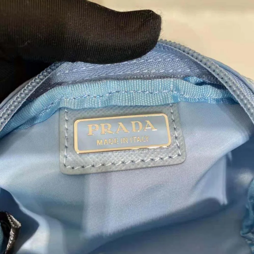 Prada Small Re-Nylon Wallet for Women in Blue