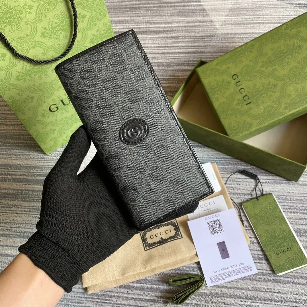 Gucci Marmont Long ID Wallet With Interlocking G Brown /