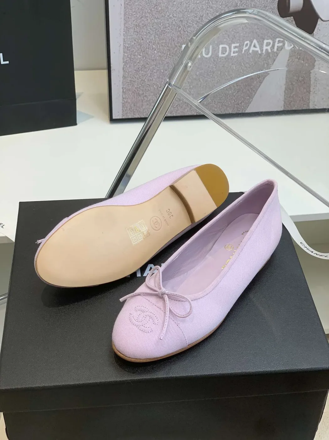 Chanel Ballet Flats Purple Chanel Ballet Flats Purple