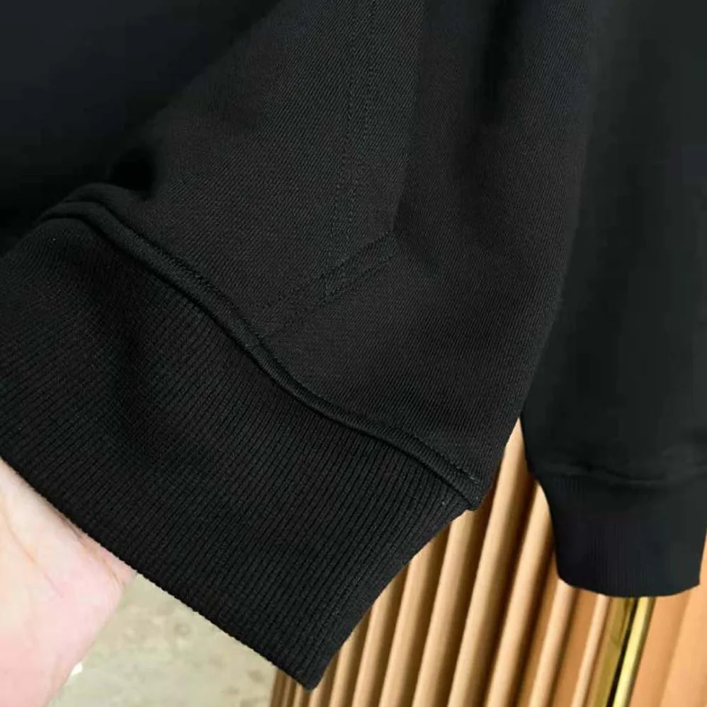 Burberry Check Hood Cotton Blend Hoodie for Men in Black Burberry Check Hood Cotton Blend Hoodie for Men in Black