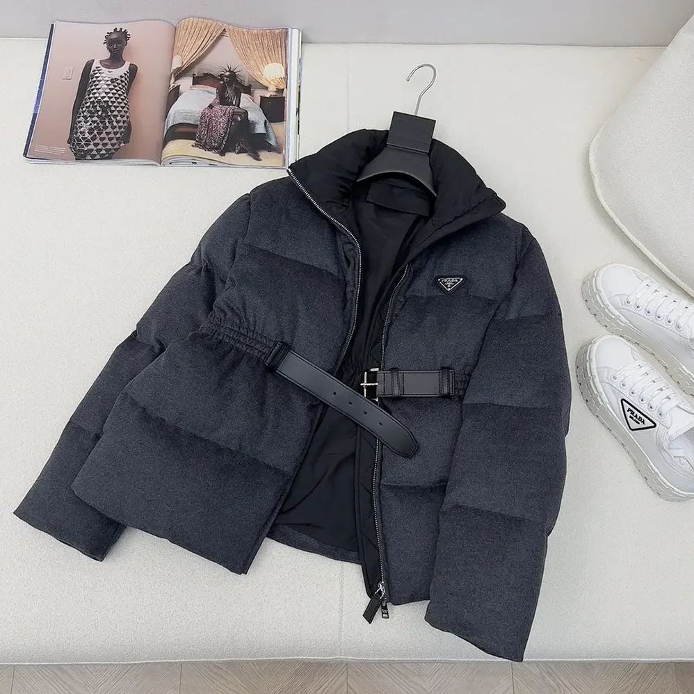 Prada Loden Down Jacket for Women in Grey Prada Loden Down Jacket for Women in Grey