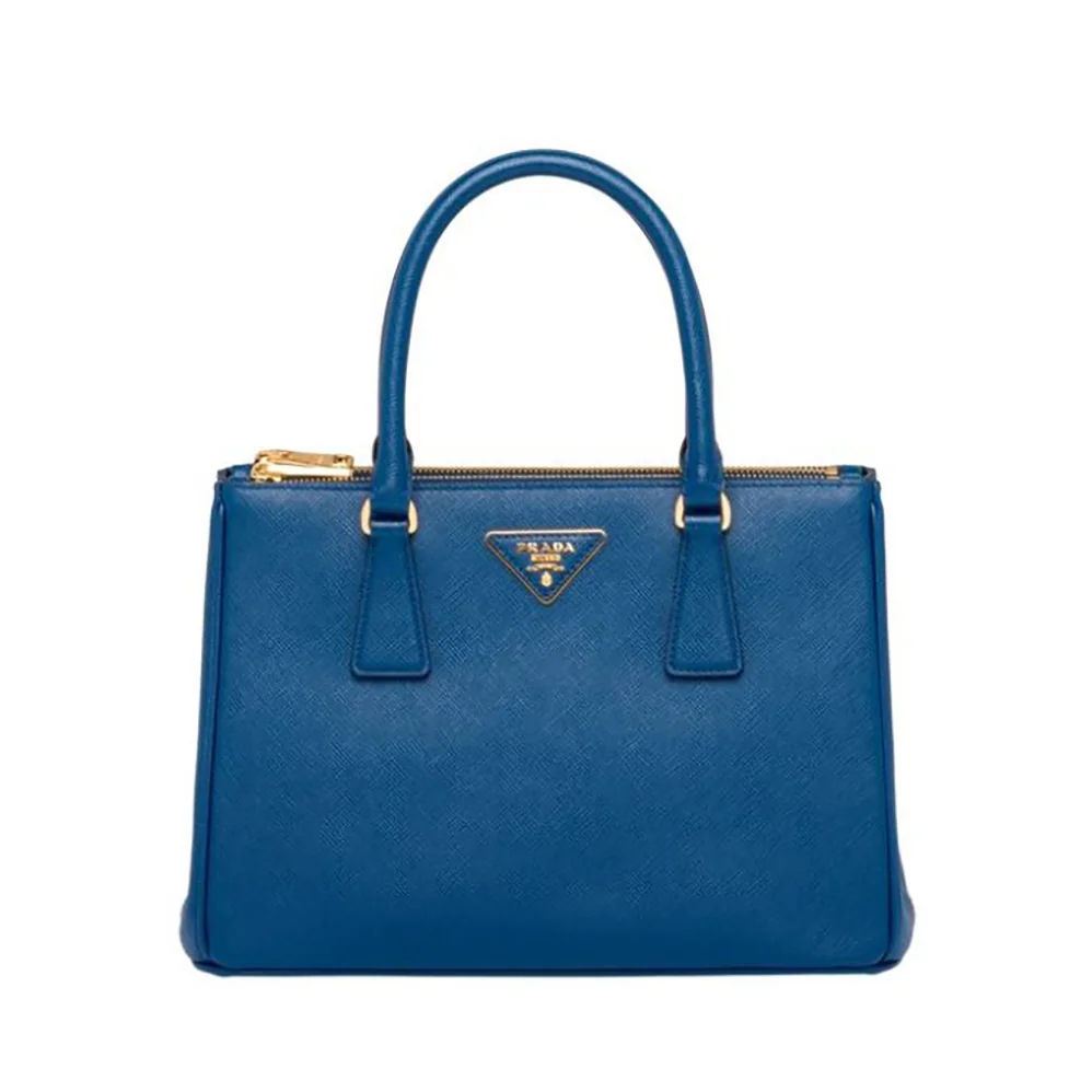 Prada Small Saffiano Leather Prada Galleria Bag for Women in Navy