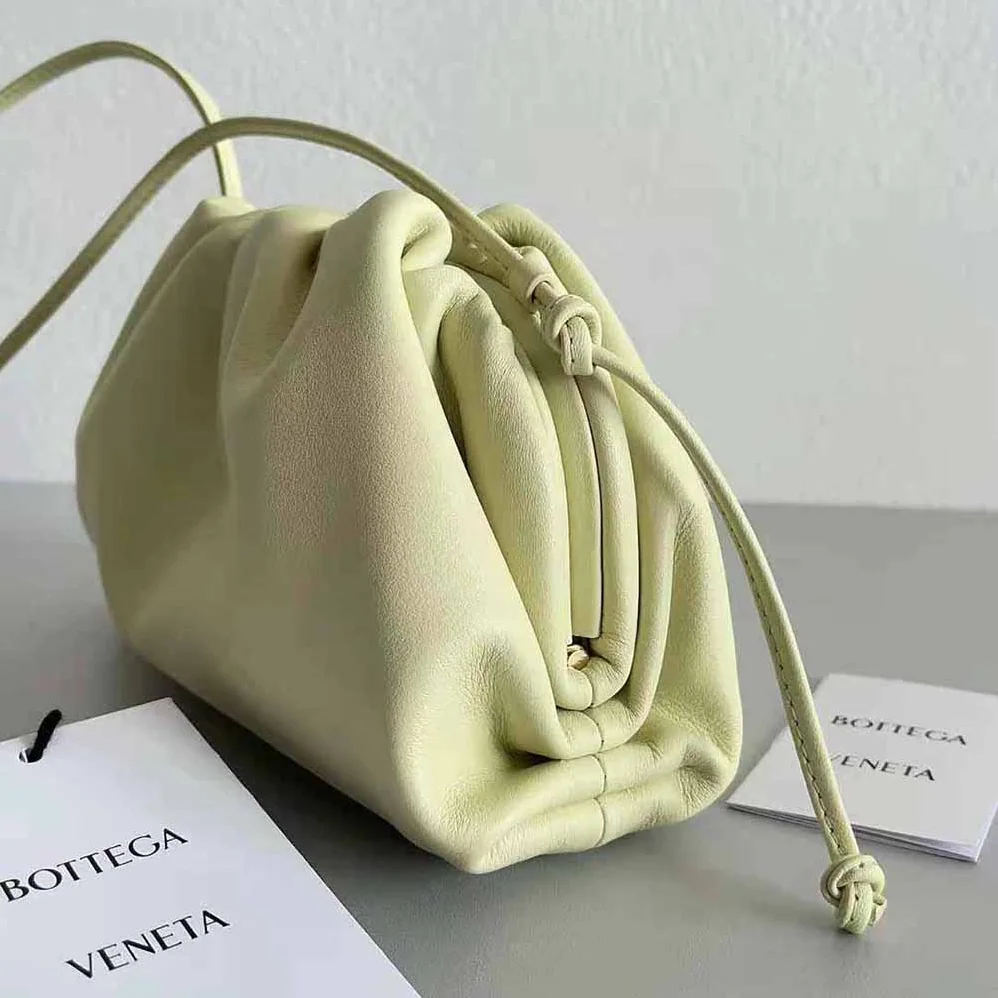 Bottega Veneta Mini Pouch Mini Leather Clutch with Strap for Women
