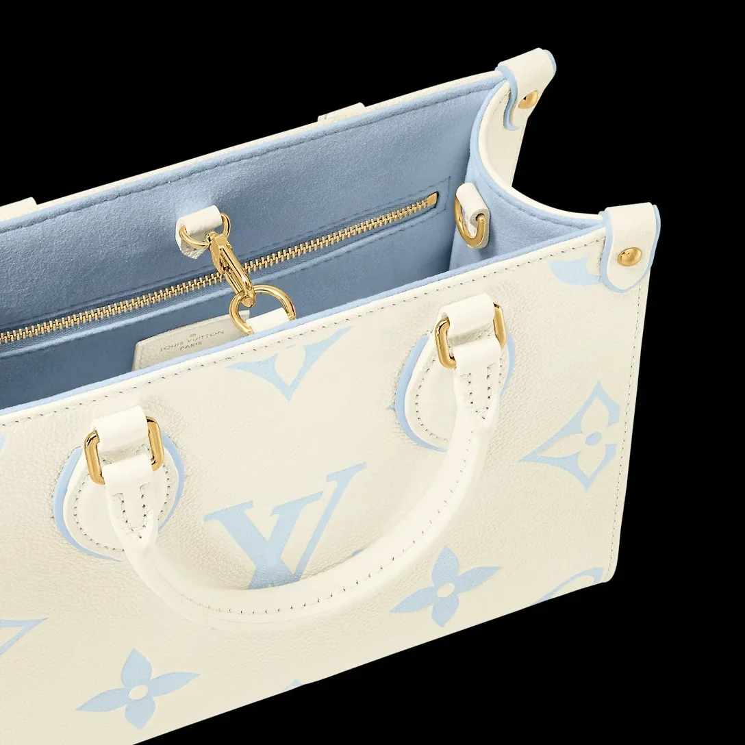 Louis Vuitton OnTheGo PM Tote Bag in White Gold Hardware Louis Vuitton OnTheGo PM Tote Bag in White Gold Hardware