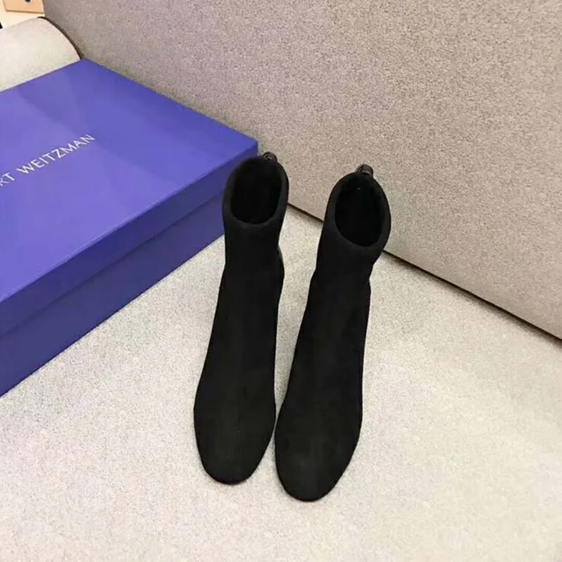 Stuart Weitzman Shoes The Wolfe Bootie 85mm Heel for Women in Black