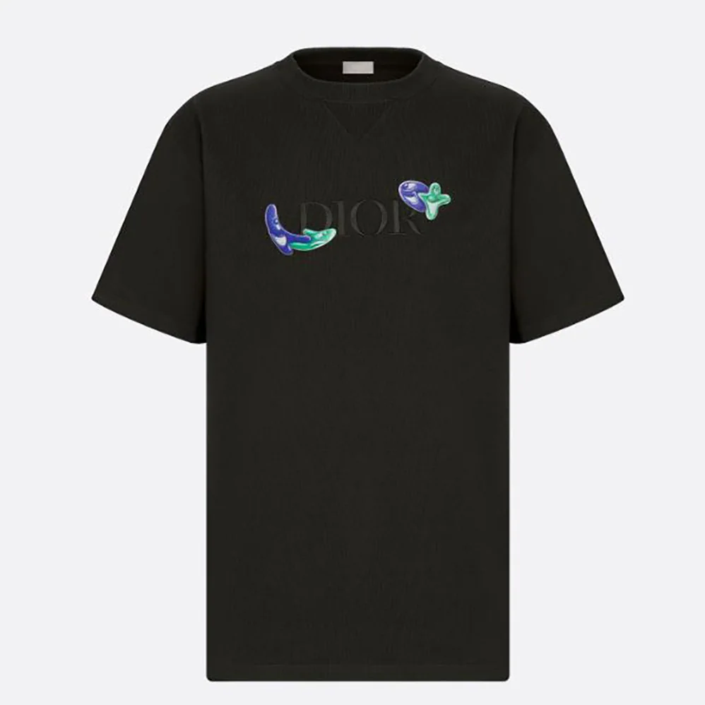 Dior Oversized Dior and Kenny Scharf T for Women in shirt Black Cotton Jersey Dior Oversized Dior and Kenny Scharf T for Women in shirt Black Cotton Jersey