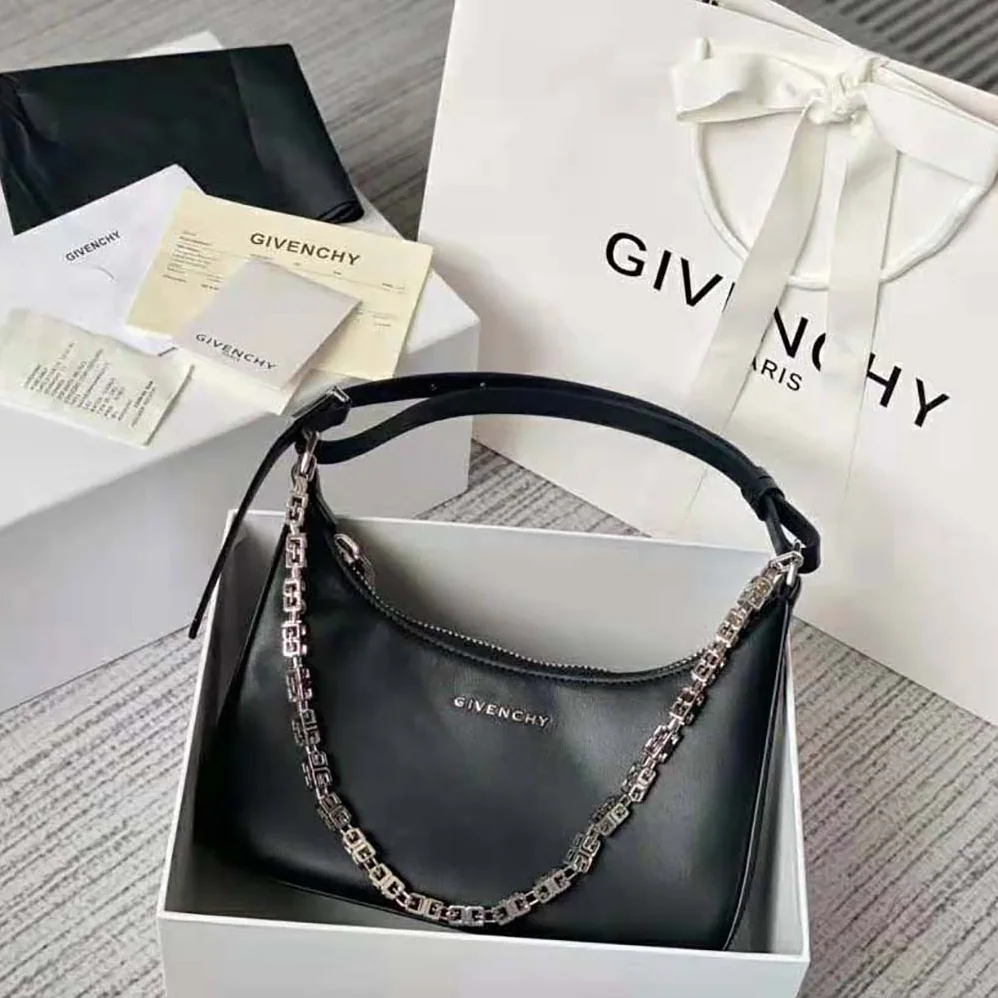 Givenchy Small Moon Cut Out Bag in Leather for Women in Black Givenchy Small Moon Cut Out Bag in Leather for Women in Black