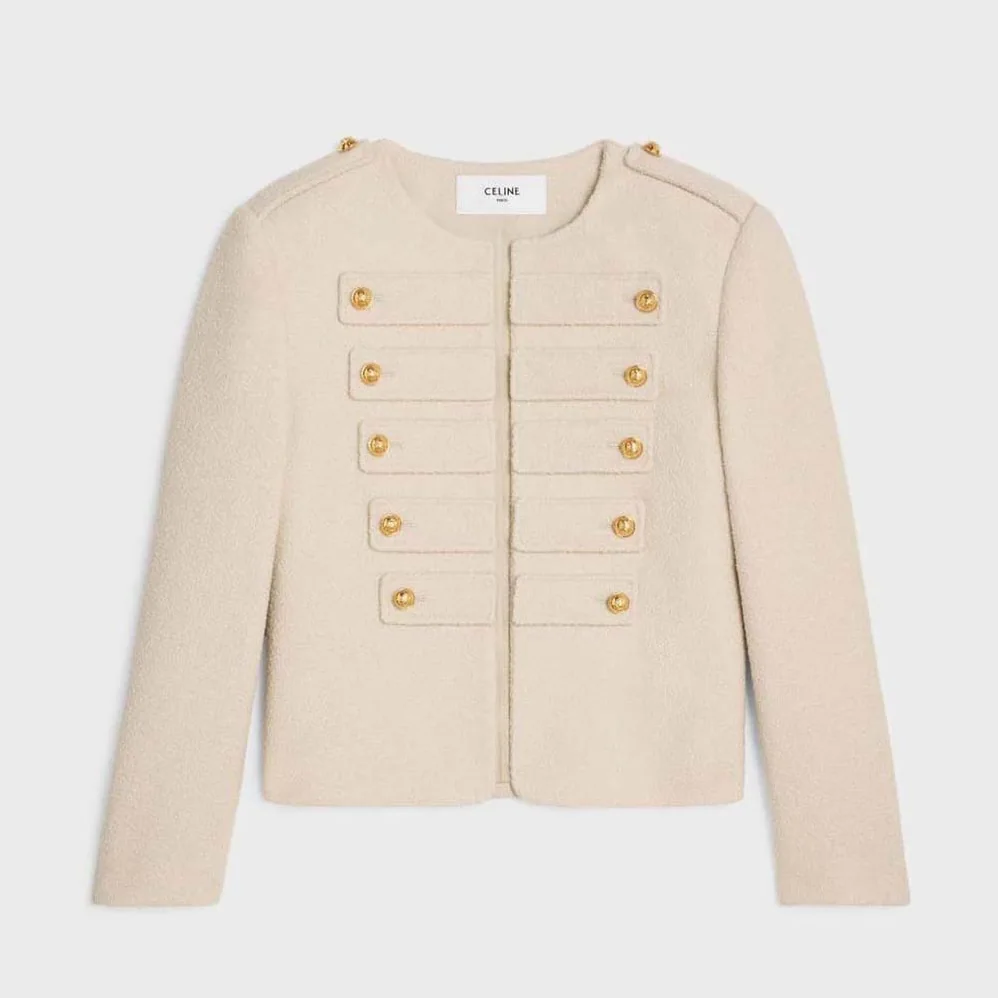 Celine Military Jacket in Tweed for Women
