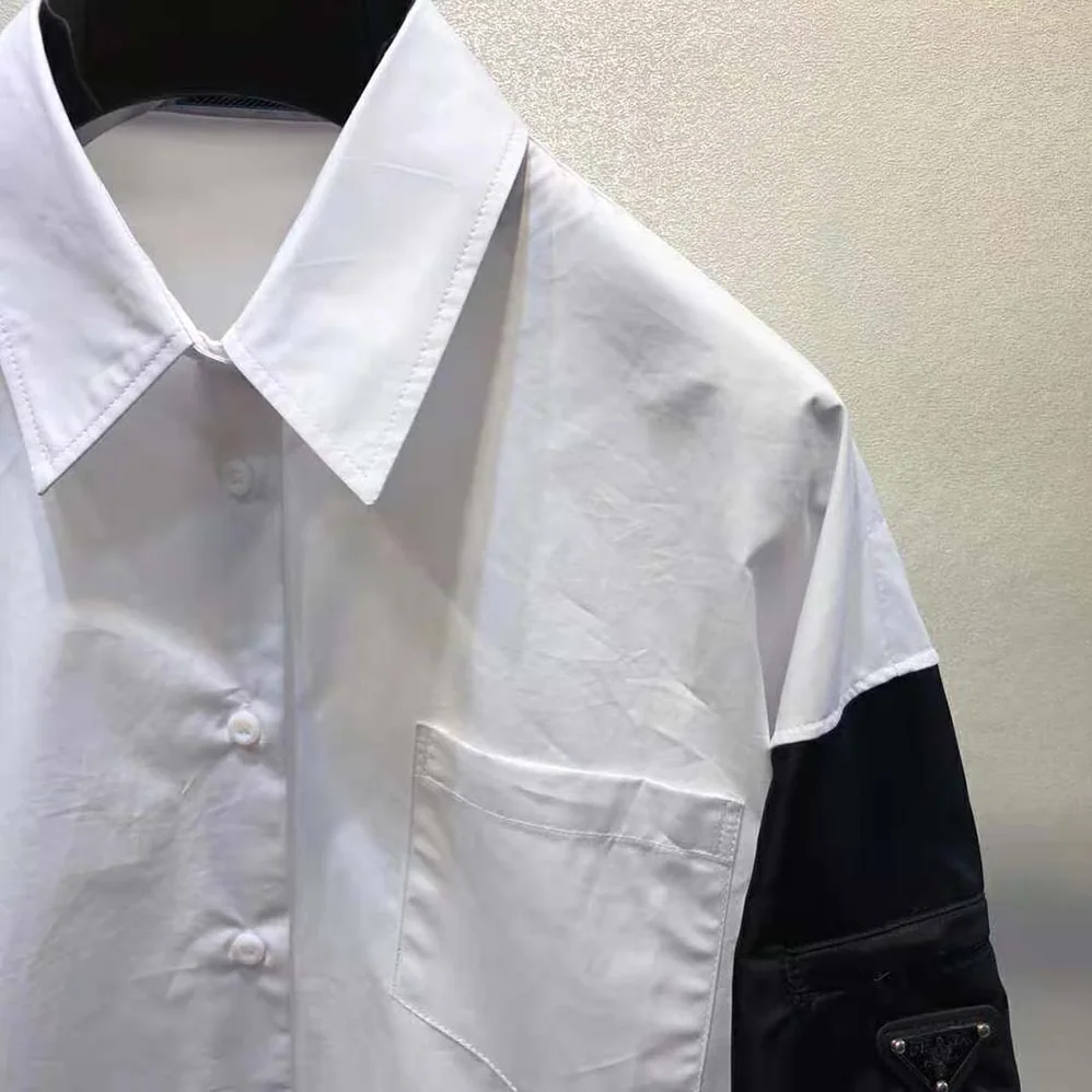 Prada Poplin Shirt for Women in White Prada Poplin Shirt for Women in White