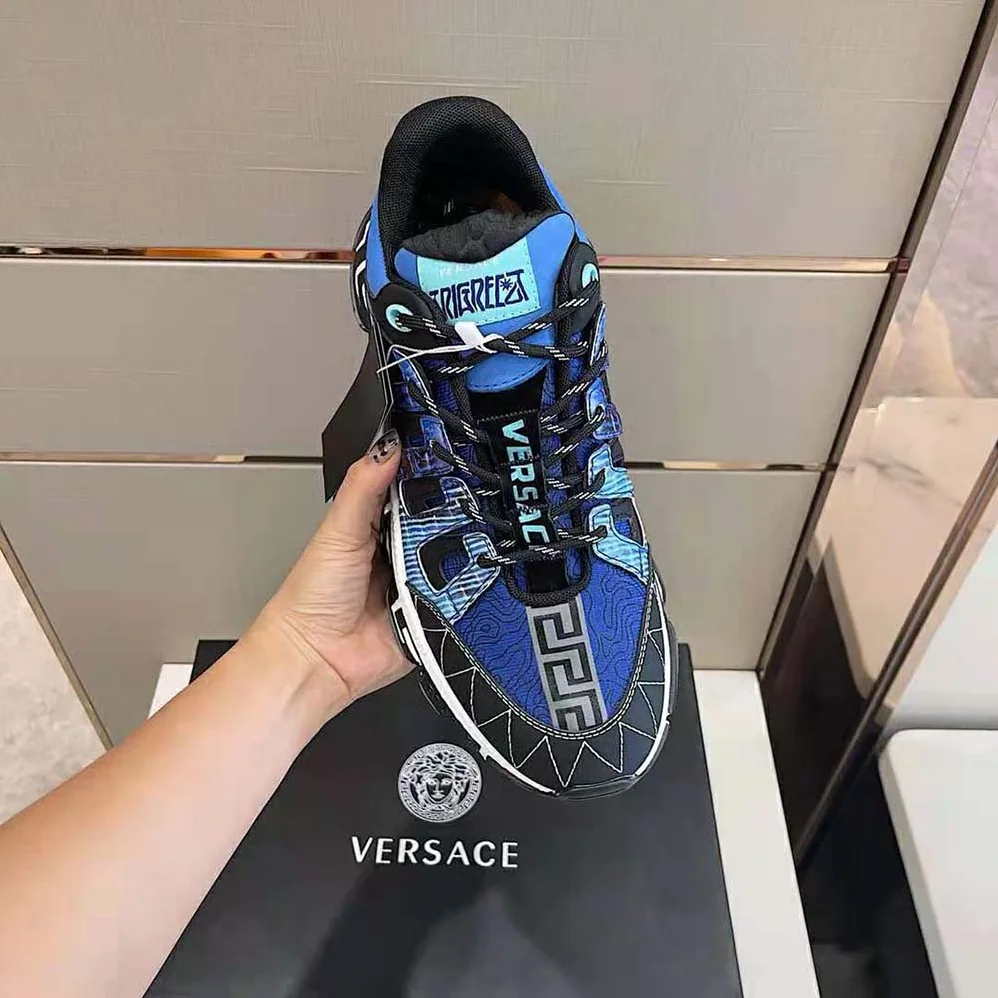 Versace Trigreca Coveted Sneaker Family for Women in Blue Versace Trigreca Coveted Sneaker Family for Women in Blue