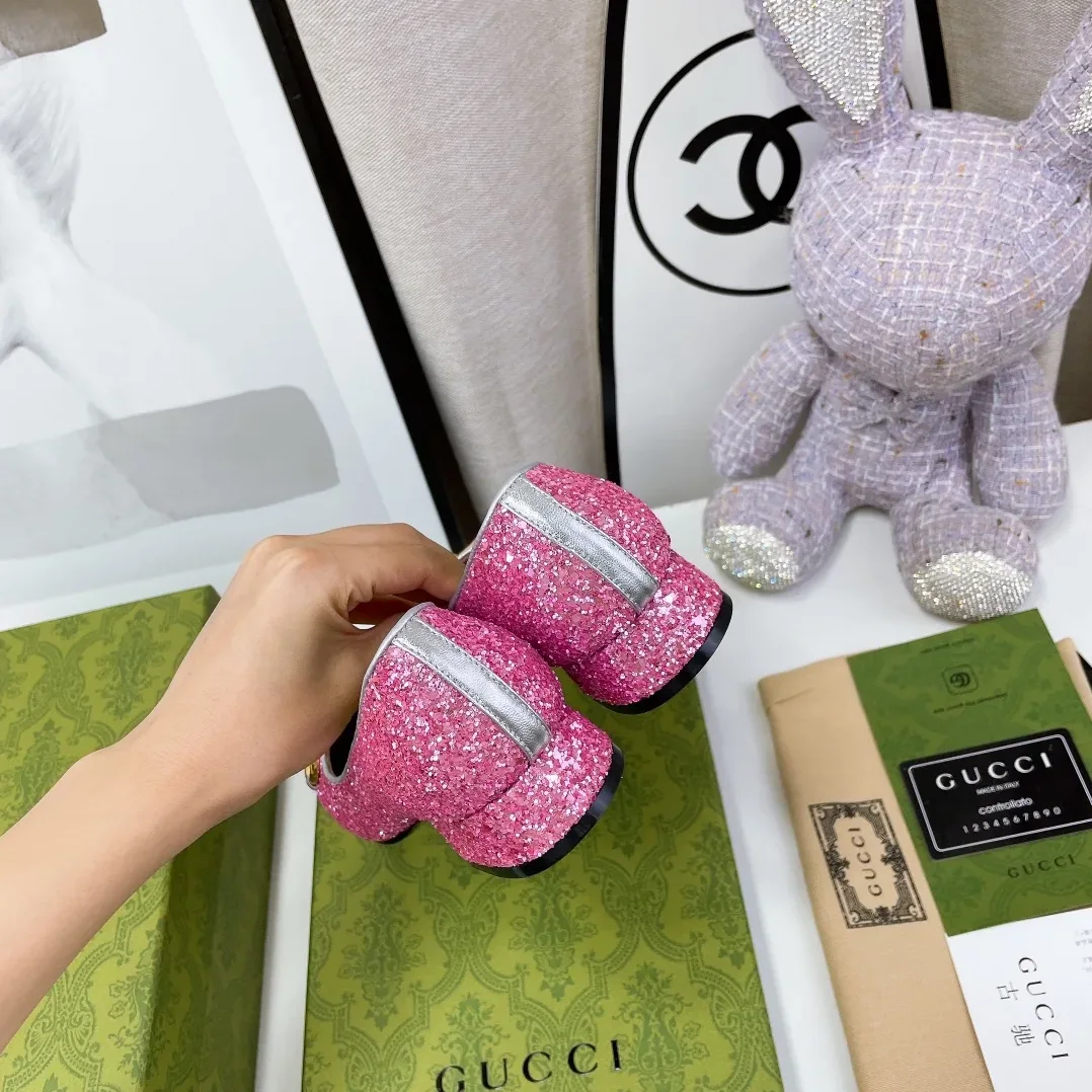 Gucci Lovelight Crystal Ballet Flat With Horsebit Multicolor GG