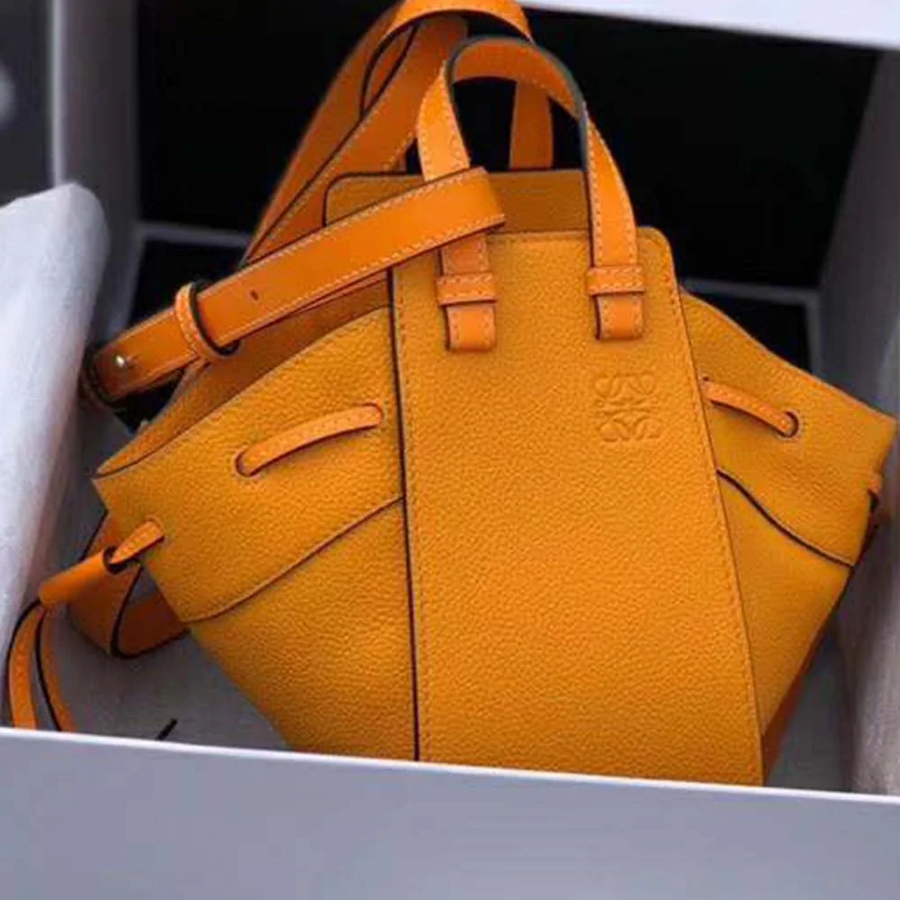 Loewe Hammock Dw Mini Bag in Nappa Calf for Women in Orange
