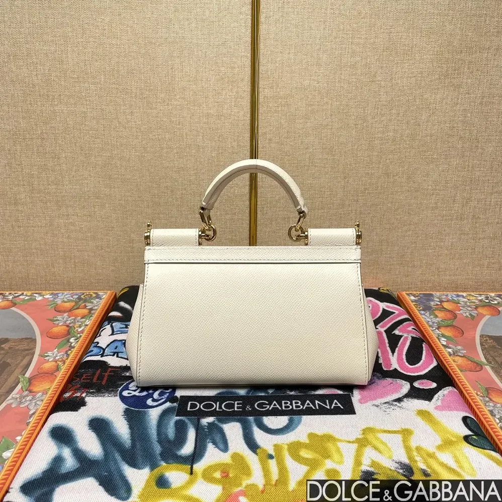 Dolce Gabbana D&G Small Sicily Handbag for Women in White Dolce Gabbana D&G Small Sicily Handbag for Women in White