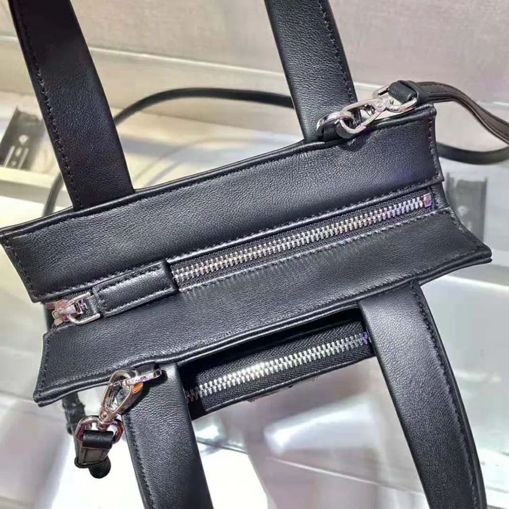 Prada Nappa Leather Tote Bag for Women in Black