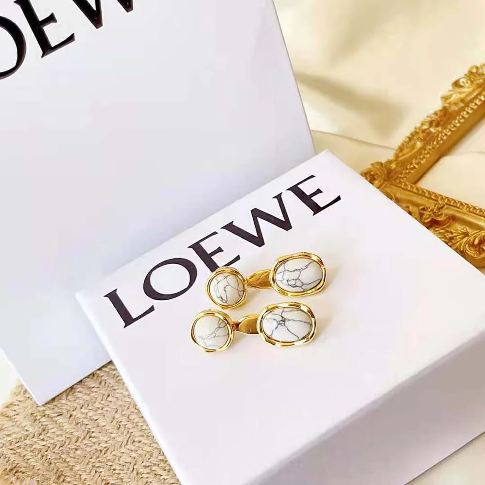 Loewe Double Tree Earrings in Metal and Resin for Women Loewe Double Tree Earrings in Metal and Resin for Women
