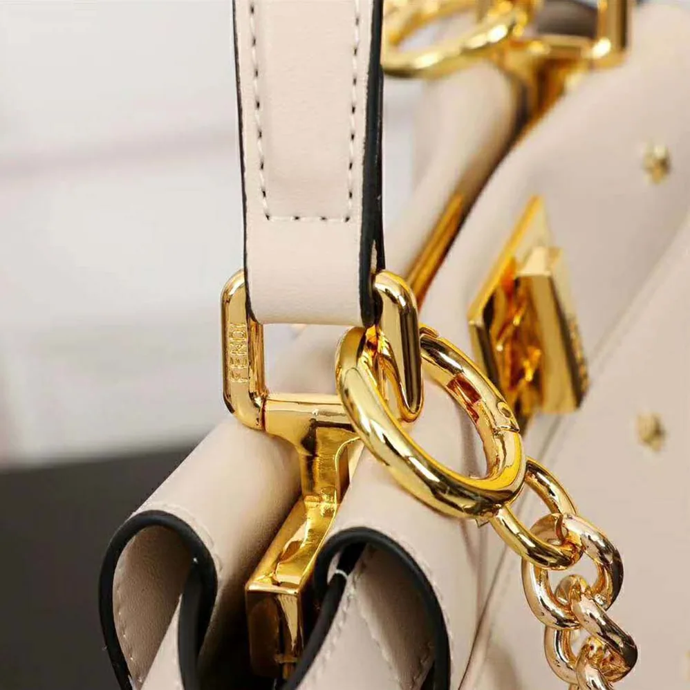 Fendi Peekaboo XS Leather Mini-Bag for Women in White