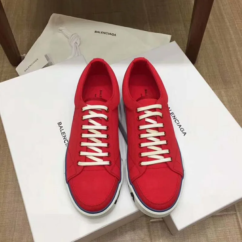 Balenciaga Shoes Match Trainers Cotton Canvas Minimalist for Men in Red Balenciaga Shoes Match Trainers Cotton Canvas Minimalist for Men in Red