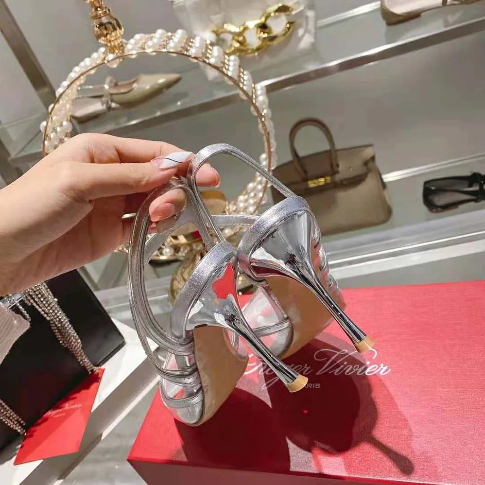 Roger Vivier I Love Vivier Slingback Pumps in PVC for Women in Silver Roger Vivier I Love Vivier Slingback Pumps in PVC for Women in Silver