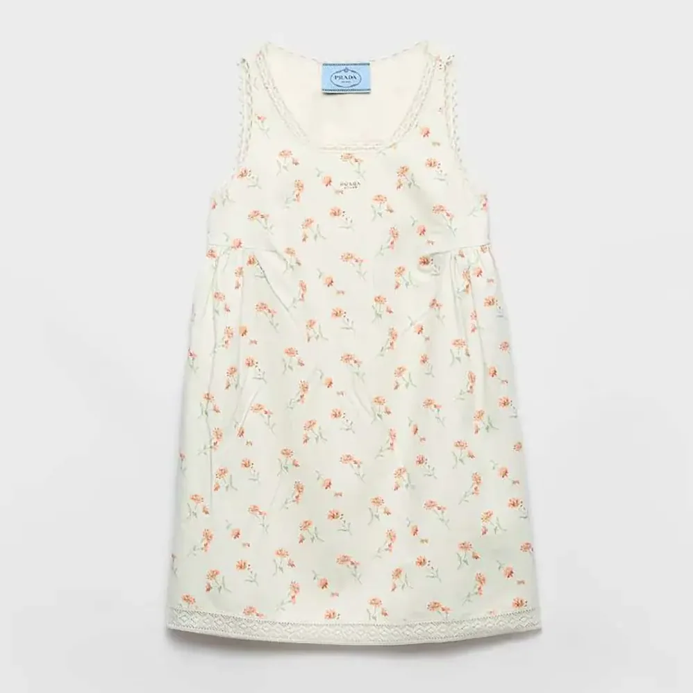 Prada Floral Print Linen Mini for Women in dress