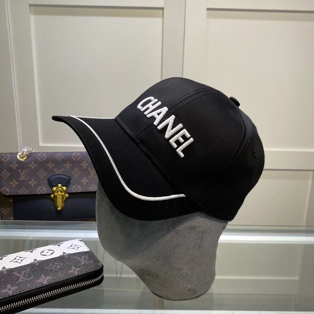 Chanel CC Logo Baseball Cap White
