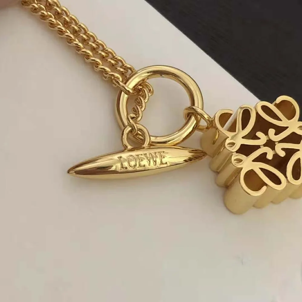 Loewe Anagram Pendant in Sterling Silver for Women