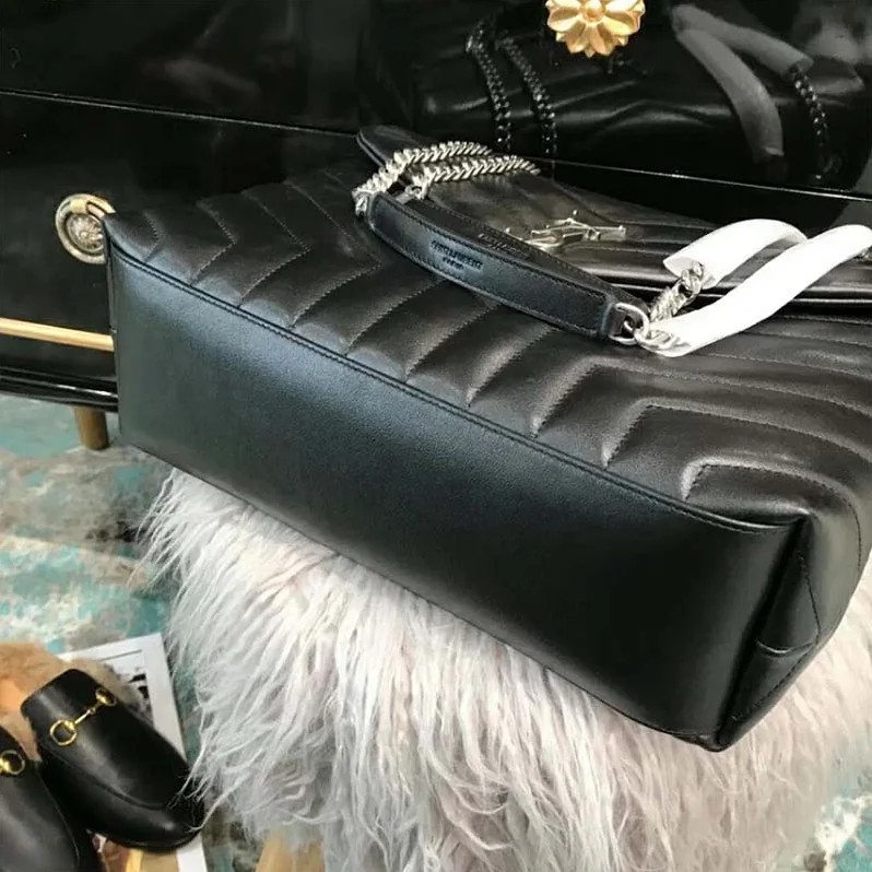 Saint Laurent YSL Loulou Medium Matelasse Y Leather for Women in Black