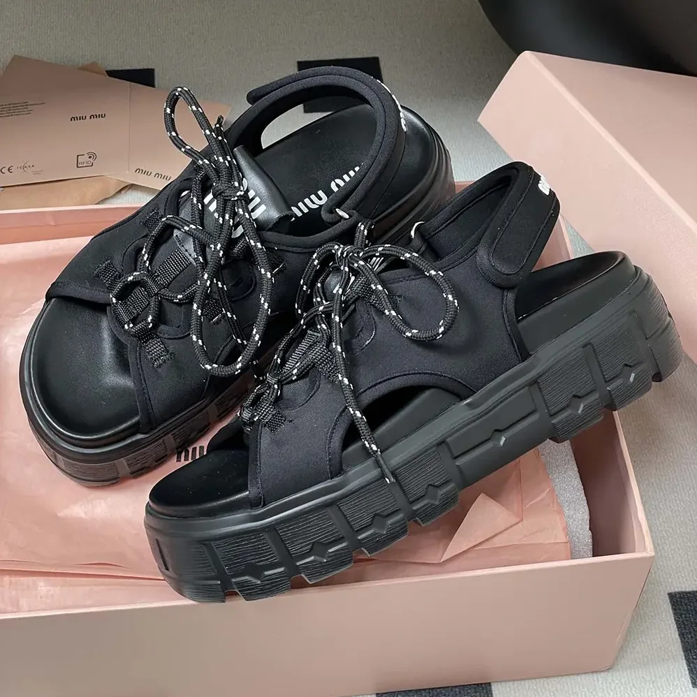 Miu Miu Chunky Neoprene Sandals for Women