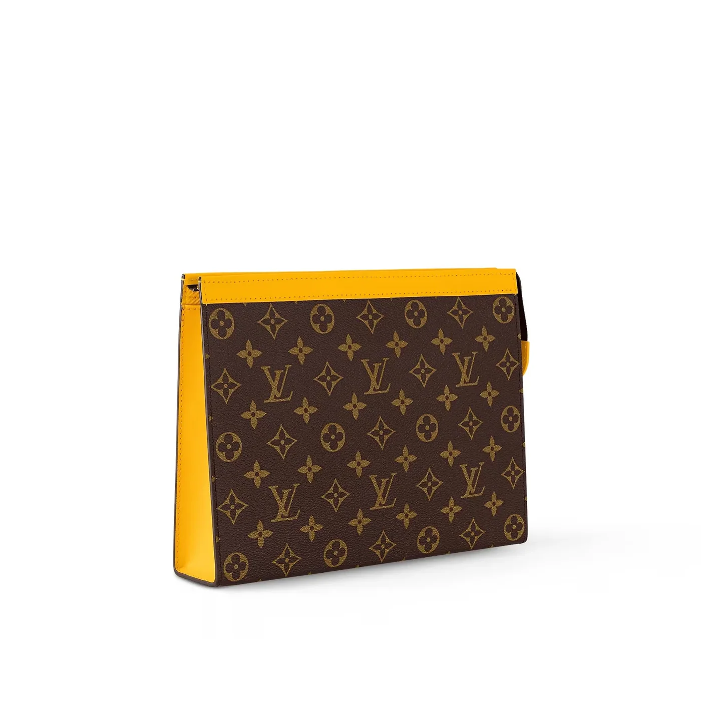 Louis Vuitton Pochette Voyage MM Pouch in Yellow Silver Hardware
