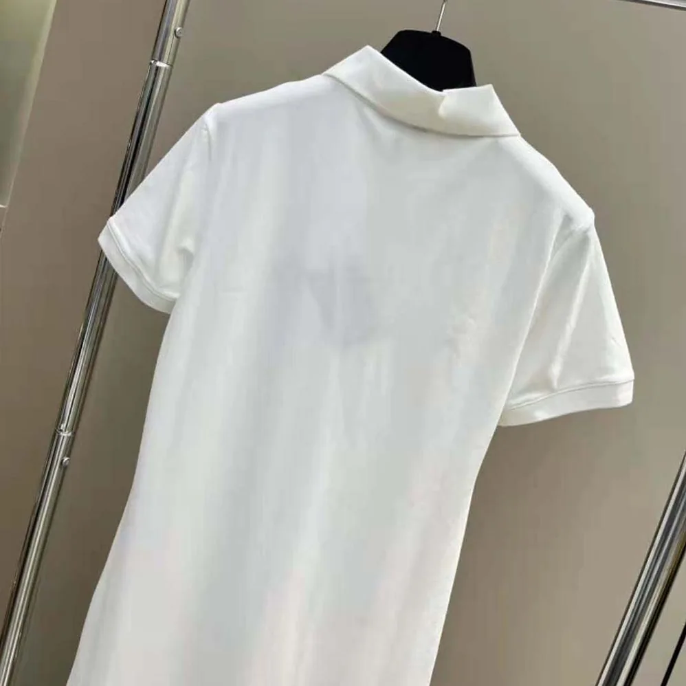 Prada Piqué Midi-dress with Fabric Triangle Logo for Women in White