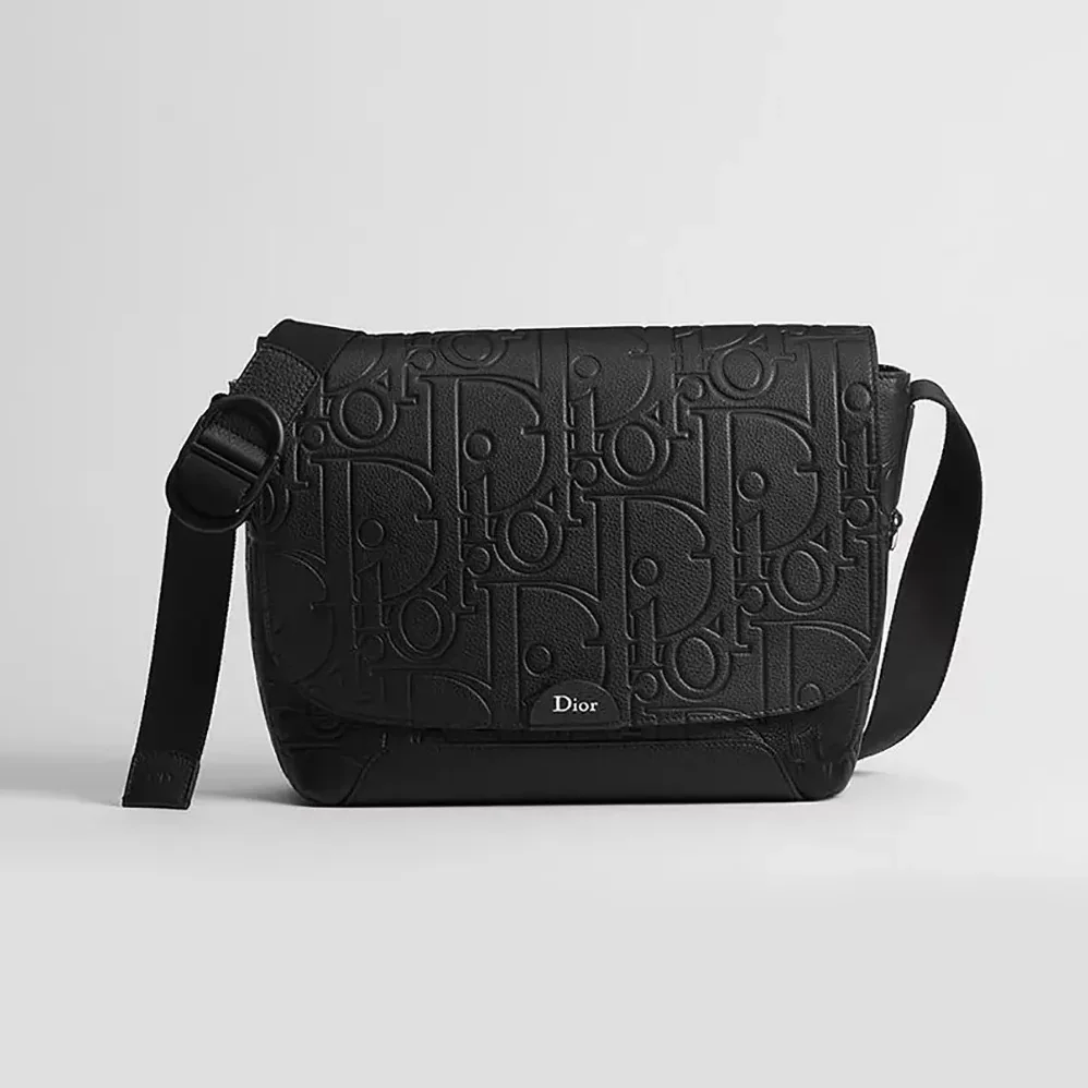 Dior Small Dior Jett Messenger Bag with Flap Black Dior Gravity Leather for Men Dior Small Dior Jett Messenger Bag with Flap Black Dior Gravity Leather for Men