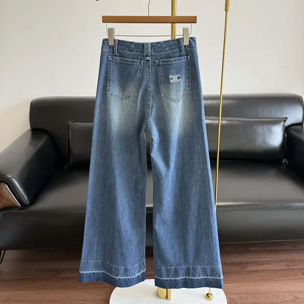 Celine Flare Jeans 002 in Lightweight Cotton Denim for Women