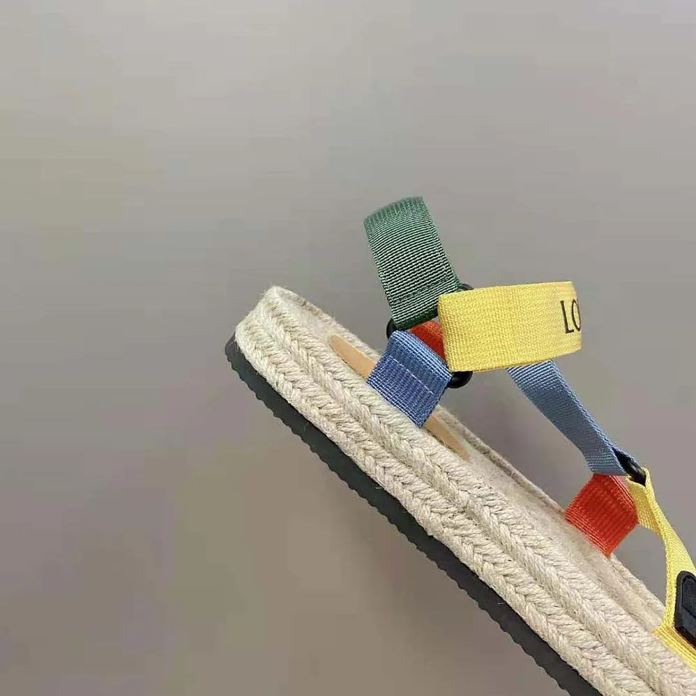 Loewe Strappy Espadrille in Nylon for Women in Yellow Loewe Strappy Espadrille in Nylon for Women in Yellow