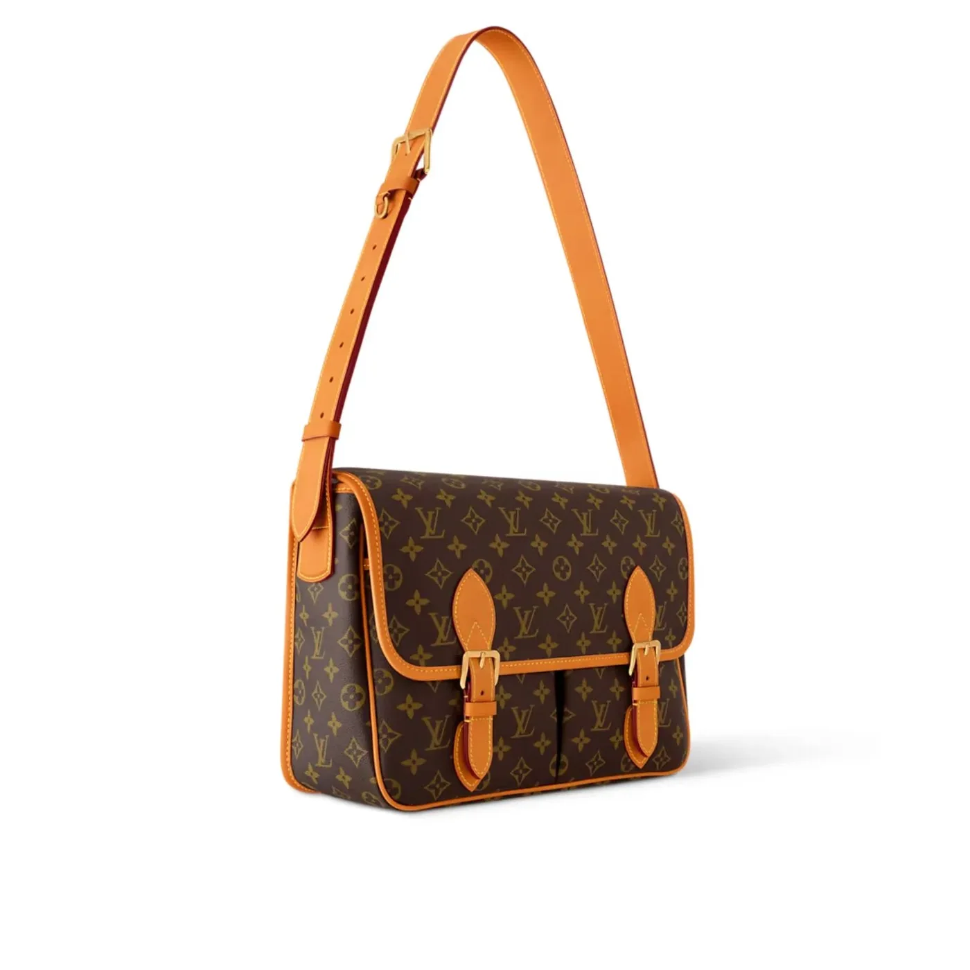 Louis Vuitton Satchel Messenger Bag Monogram Brown /