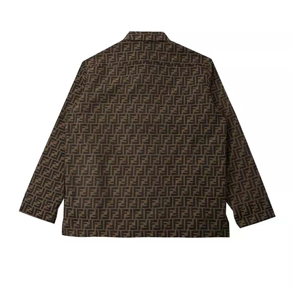 Fendi Blouson Brown Fabric Jacket for Men