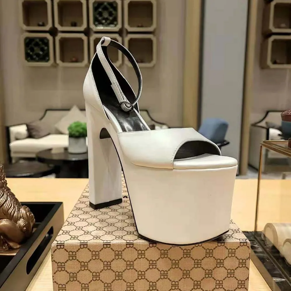 Balenciaga Camden 160mm Sandal in Optic White for Women