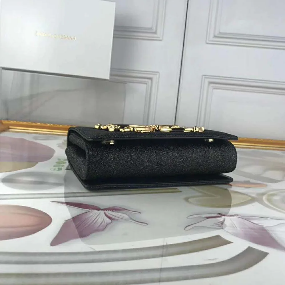 Dolce Gabbana D&G DG Girls Cross-Body Bag Soft Lurex for Women in Black Dolce Gabbana D&G DG Girls Cross-Body Bag Soft Lurex for Women in Black
