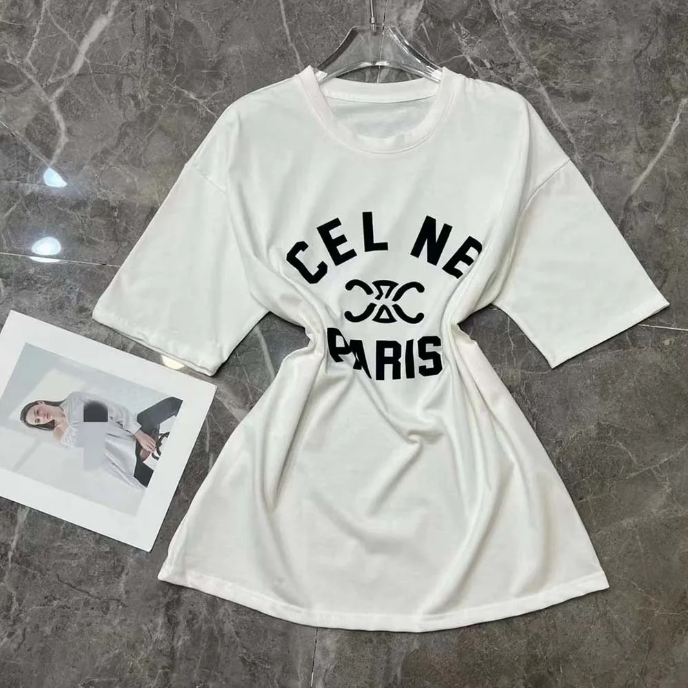 Celine Paris T-shirt in Cotton Jersey for Women in White Celine Paris T-shirt in Cotton Jersey for Women in White