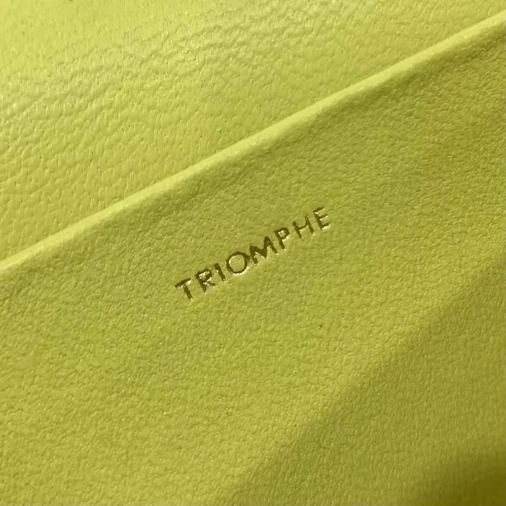 Celine Chain Shoulder Bag Cuir Triomphe in Shiny Calfskin for Women in Yellow Celine Chain Shoulder Bag Cuir Triomphe in Shiny Calfskin for Women in Yellow