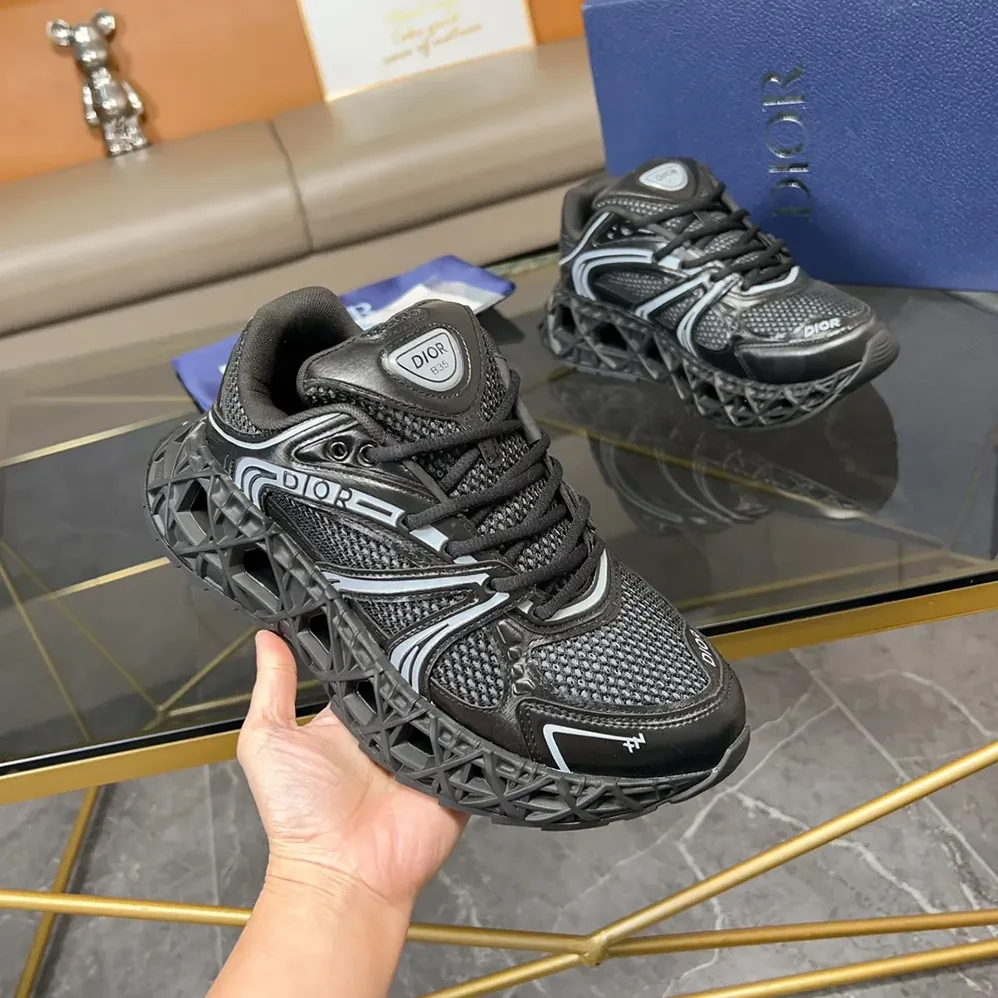 Dior B35 NXXT Sneaker Black Technical Fabric and Black Technical Mesh for Men