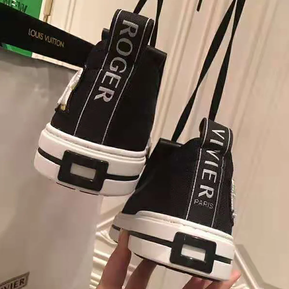 Roger Vivier Call Me Vivier Patch Sneakers for Women in Black
