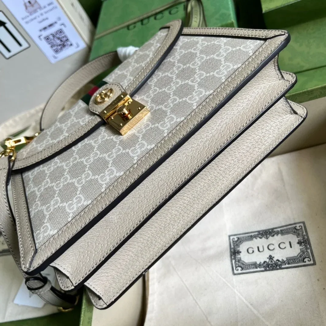 Gucci Ophidia Small GG Top Handle Bag Beige