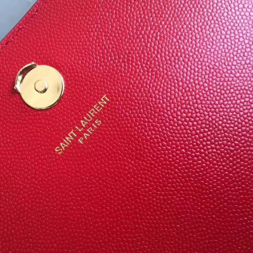 Saint Laurent YSL Kate Medium Grain De Poudre Embossed for Women in Red Saint Laurent YSL Kate Medium Grain De Poudre Embossed for Women in Red