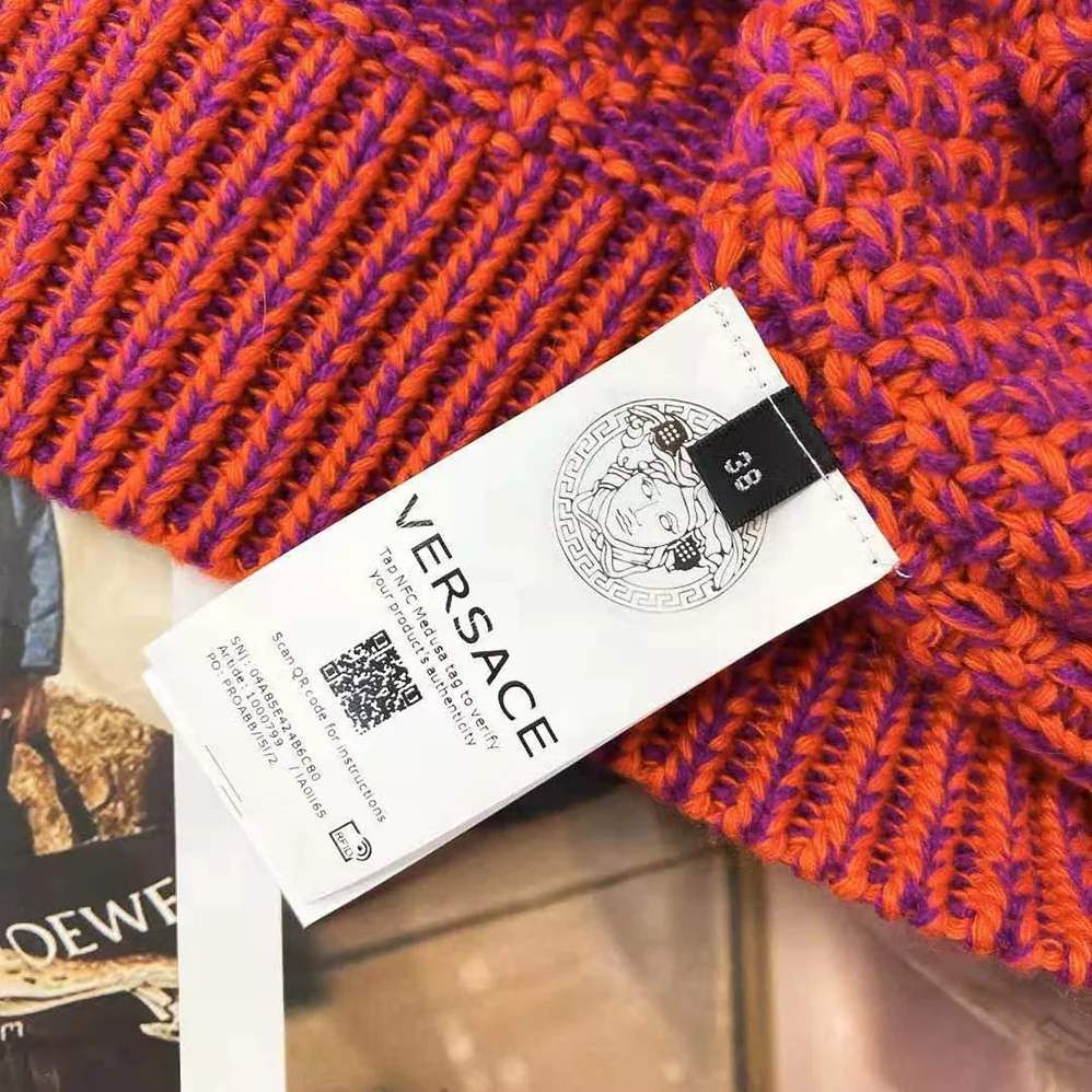 Versace Logo Argyle Wool and Alpaca Sweater for Women Versace Logo Argyle Wool and Alpaca Sweater for Women